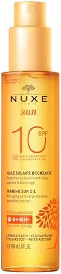 Nuxe Sun Tanning Oil - Face and Body SPF10 150ml Greenwize