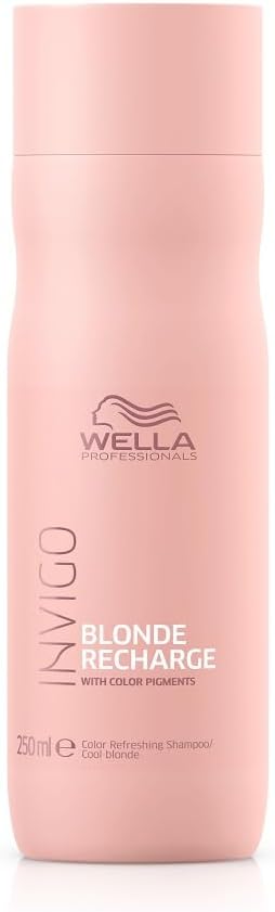 WELLA PROFESSIONALS Invigo Recharge Cool Blonde Colour Refreshing Shampoo, 250 milliliters (Pack of 1) WELLA PROFESSIONALS