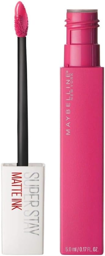 Maybelline Superstay Matte Ink Longlasting Liquid, Pink Lipstick, Up To 12 Hour Wear, Non Drying, 30 Romantic Maybelline