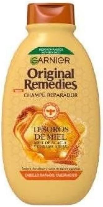 GARNIER Original Remedies Honey Treasures, Repairing Shampoo for Dry or Damaged Hair, Brittle, 300 Milliliters