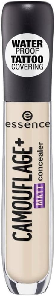 essence Camouflage+ Matte Concealer, Masking Pen, Waterproof, Covers Tattoos, No. 23 Warm Sand, Nude, Matte, Vegan, Oil-Free, Waterproof (5 ml) essence