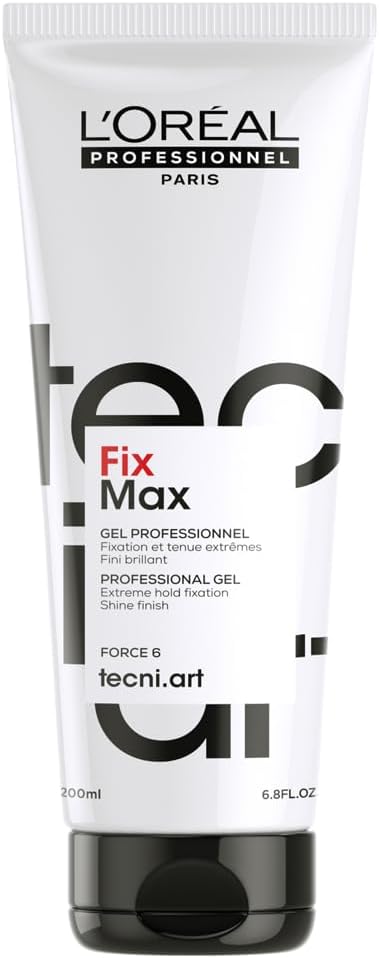 L'Oréal Professionnel Tecni.ART Fix Max Styling Gel, Adds High Shine Finish, No Residue, 200ml L'Oréal Professionnel