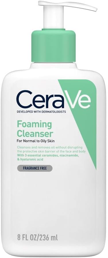 CeraVe Foaming Cleanser for Normal to Oily Skin with 3 Essential Ceramides 236ml CeraVe