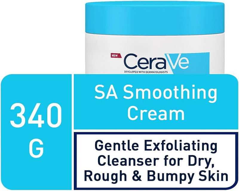 CeraVe SA Smoothing Cream for Rough and Bumpy Skin 340g with Salicylic Acid and 3 Essential Ceramides (Packaging May Vary) CeraVe