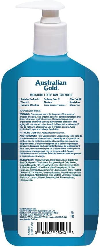 Australian Gold Moisture Lock Ultra Hydrating Tan Extender 473 ml Australian Gold