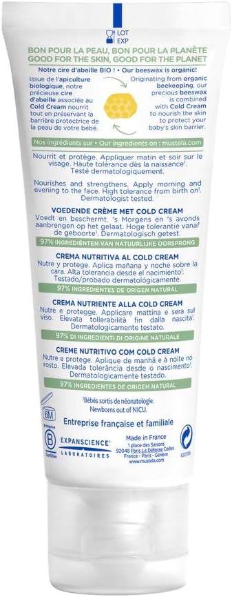 Mustela PS CREME NOURRISSANTE AU COLD CREME 40 ML/PS VOEDENDE CREME MET COLD CREAM 40 ML Mustela