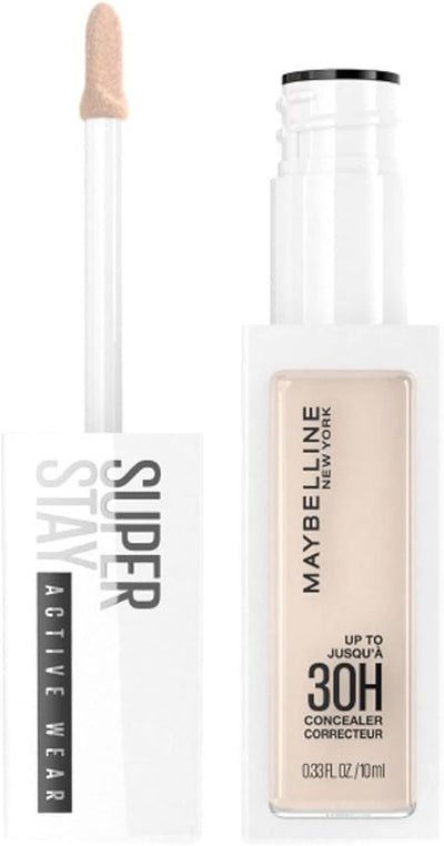 Maybelline L'Oreal SuperStay Active Wear Concealer, Up to 30H, full coverage, matte, 10, Fair Off White Maybelline