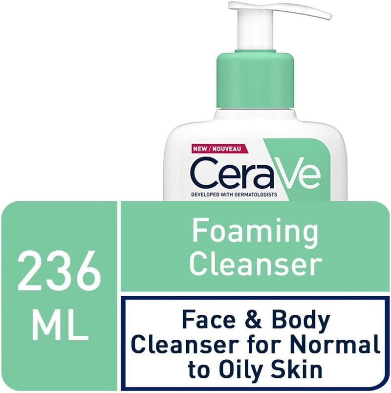 CeraVe Foaming Cleanser for Normal to Oily Skin with 3 Essential Ceramides 236ml CeraVe