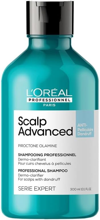 L'Oréal Professionnel Scalp Advanced Anti-Dandruff Dermo-Clarifier Shampoo, For Dry and Oily Scalps, Serie Expert, 300ml L'Oréal Professionnel