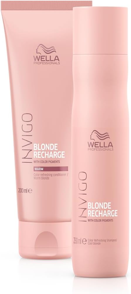 WELLA PROFESSIONALS Invigo Recharge Cool Blonde Colour Refreshing Shampoo, 250 milliliters (Pack of 1) WELLA PROFESSIONALS