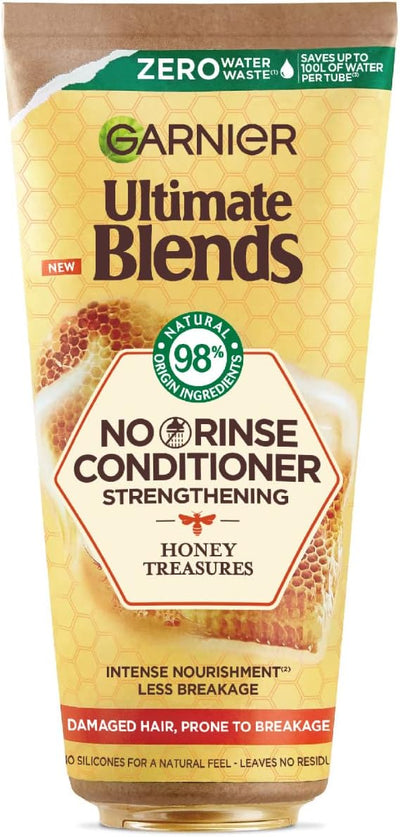 Garnier Ultimate Blends Honey Treasures, Nourishing No-Rinse Conditioner, For Damaged & Fragile Hair, 98% Natural Origin Ingredients, 200ml Garnier