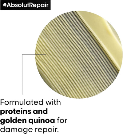 L’Oréal Professionnel Absolut Repair, Mask, With Protein And Gold Quinoa for Medium-Thick Dry And Damaged Hair, Serie Expert, 250 ml L’Oréal Professionnel