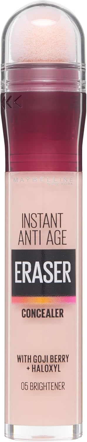 Maybelline Instant Anti Age Eraser Eye Concealer, Dark Circles and Blemish Concealer, Ultra Blendable Formula, 05 Brightener Maybelline