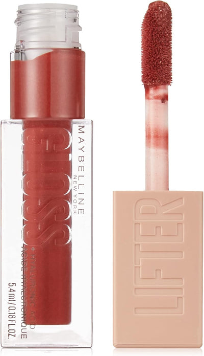 Maybelline Lifter Gloss Bronzed Lip Gloss, Lasting Hydration Formula With Hyaluronic Acid, Non Sticky, 016 Rust Maybelline