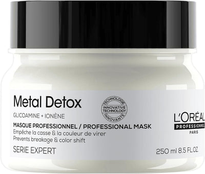 L’Oréal Professionnel | Metal Detox Hair Mask, for Smooth, Strong & Shiny Looking Hair, Protects Coloured Hair From Damage, Rich & Creamy Texture, Serie Expert, 250 ml L’Oréal Professionnel