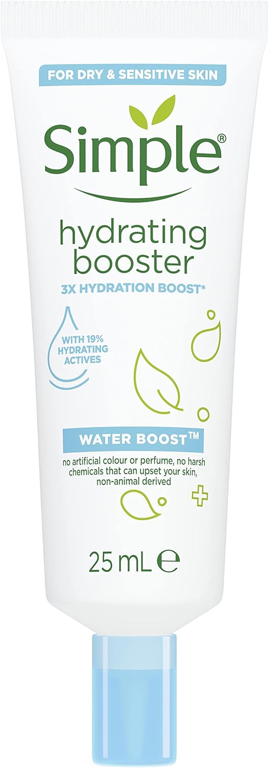 Simple Water Boost Hydrating Booster no harsh chemicals for dehydrated and dry skin 25 ml Simple