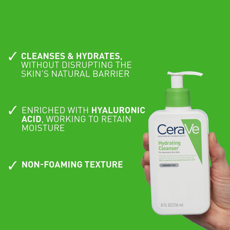 CeraVe Hydrating Cleanser for Normal to Oily Skin with 3 Essential Ceramides 1 Litre CeraVe