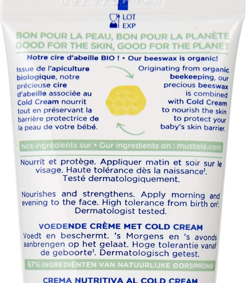 Mustela PS CREME NOURRISSANTE AU COLD CREME 40 ML/PS VOEDENDE CREME MET COLD CREAM 40 ML Mustela