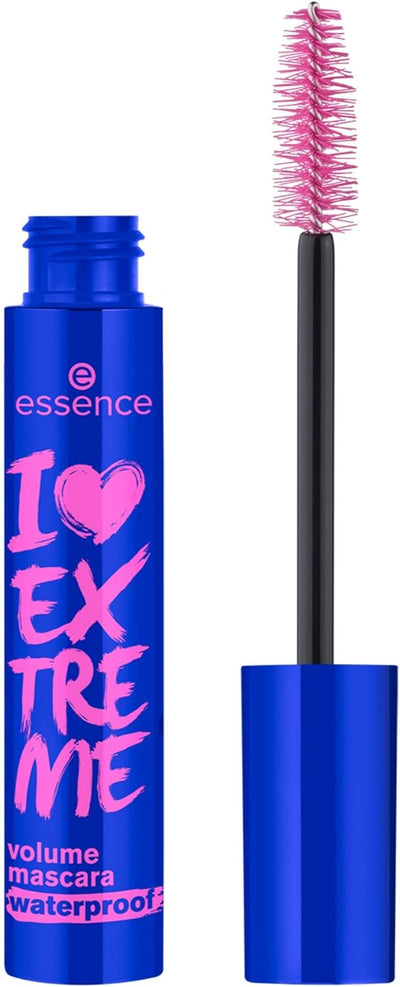 ESSENCE I LOVE EXTREME WATERPROOF VOLUME MASCARA - BLACK, 12ml. ESSENCE