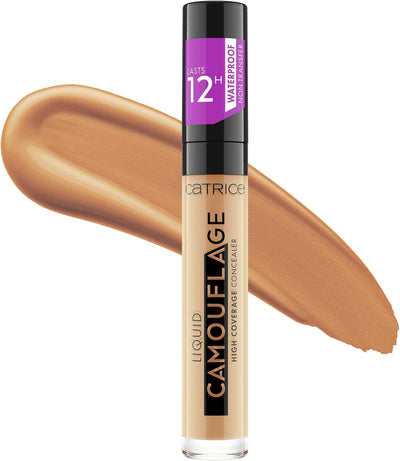 Catrice Liquid Camouflage High Coverage Concealer, No. 048, Nude, Long-Lasting, for Dry Skin, for Blemished Skin, for Combination Skin, Vegan, Oil-Free, Waterproof, Alcohol-Free, Pack of 1 (5 ml) Catrice