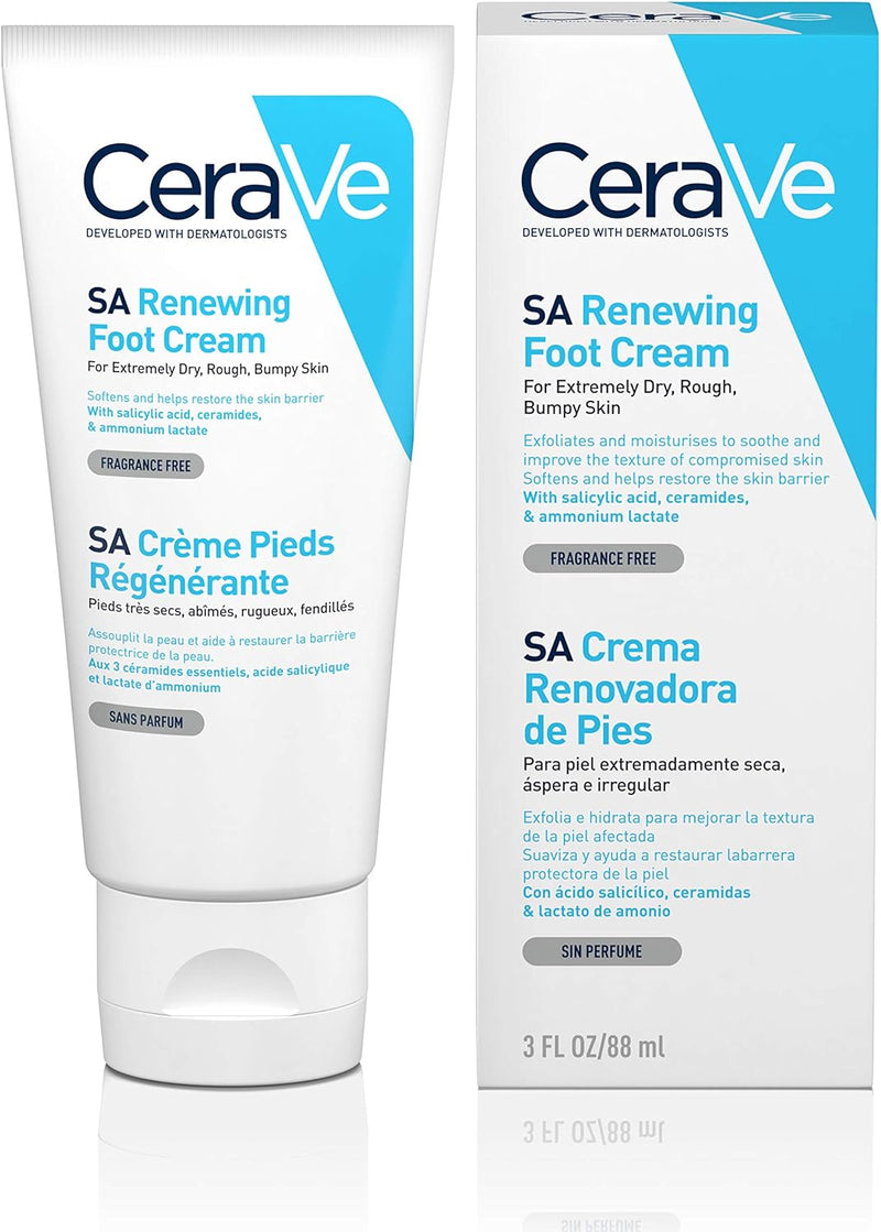 CeraVe SA Renewing Foot Cream for Extremely Dry, Rough, and Bumpy Feet 88ml Greenwize