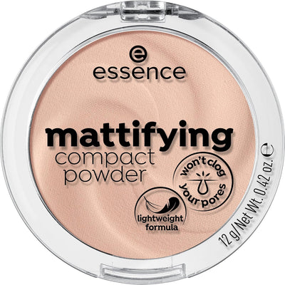 essence cosmetics Mattifying Compact Powder, No. 11 Pastel Beige, Nude, for Combination Skin, for Dry Skin, for Blemished Skin, Mattifying, Matte, Vegan, Nanoparticles Free (12 g) Essence