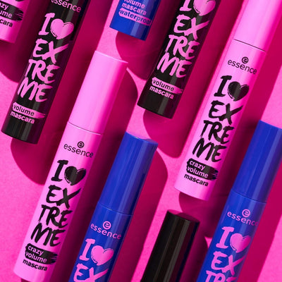 ESSENCE I LOVE EXTREME WATERPROOF VOLUME MASCARA - BLACK, 12ml. ESSENCE