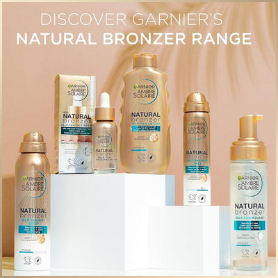 Garnier Ambre Solaire Natural Bronzer, Self Tan Drops for Face, Hyaluronic Acid & Coconut Water, Tailor Made Glow, Gradual & Natural Fake Tan, Approved by Cruelty Free International, Vegan, 30ml Garnier