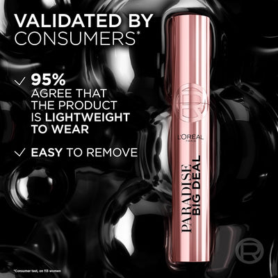 L'Oréal Paris Washable Mascara, Lengthening & Volumising, For Buildable Lash Impact, No Clumping, Paradise Big Deal, Black L'Oreal Paris