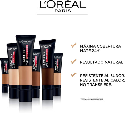 Infaillible 24H Matte Cover Foundation N. 155 Naturel Ros L'Oreal