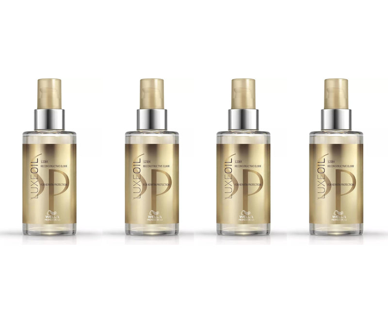 4 X Wella SP Luxe Oil Reconstructive Elixir Keratin Hair Protection 100 ml Wella