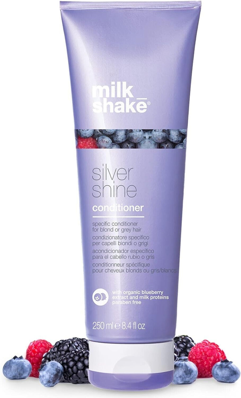 milk_shake Silver Shine Shampoo 300ml & Conditioner 250ml for Blond or Grey hair Milkshake