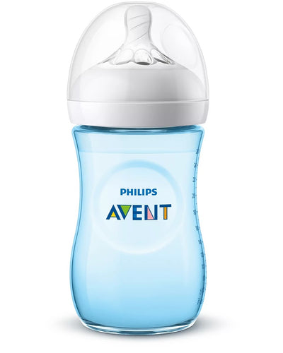 Philips Avent Natural baby bottle 260ml (Blue) 1m+ Single SCF035/10 Avent