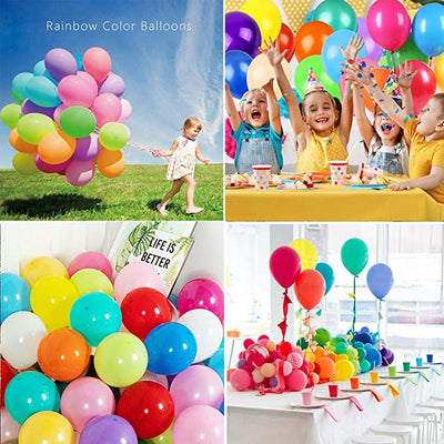 Assorted Party Balloons (10pcs Average per Color, 12 Colors), 12 Inches Large Balloons for Party Decoration, Birthday, Weddings, Anniversaries, Celebrations, Christmas Decoration Greenwize