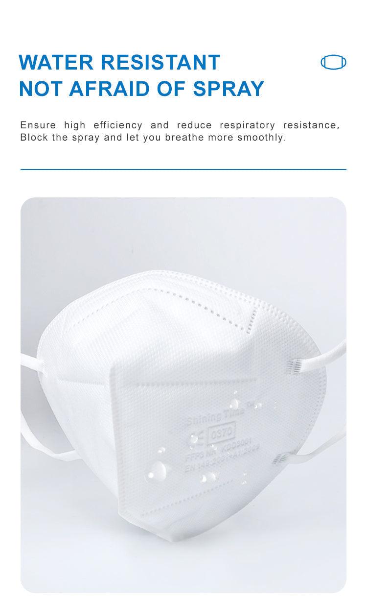 FFP3 NR - Flat Filtering Face Mask, Separately Packed in PE Bag Pack of 2 FFP304 Shining Time
