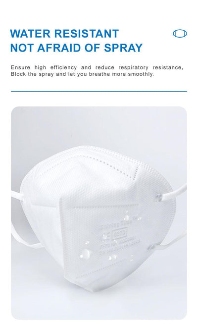 FFP3 NR - Flat Filtering Face Mask, Separately Packed in PE Bag Pack of 5 FFP305 Shining Time