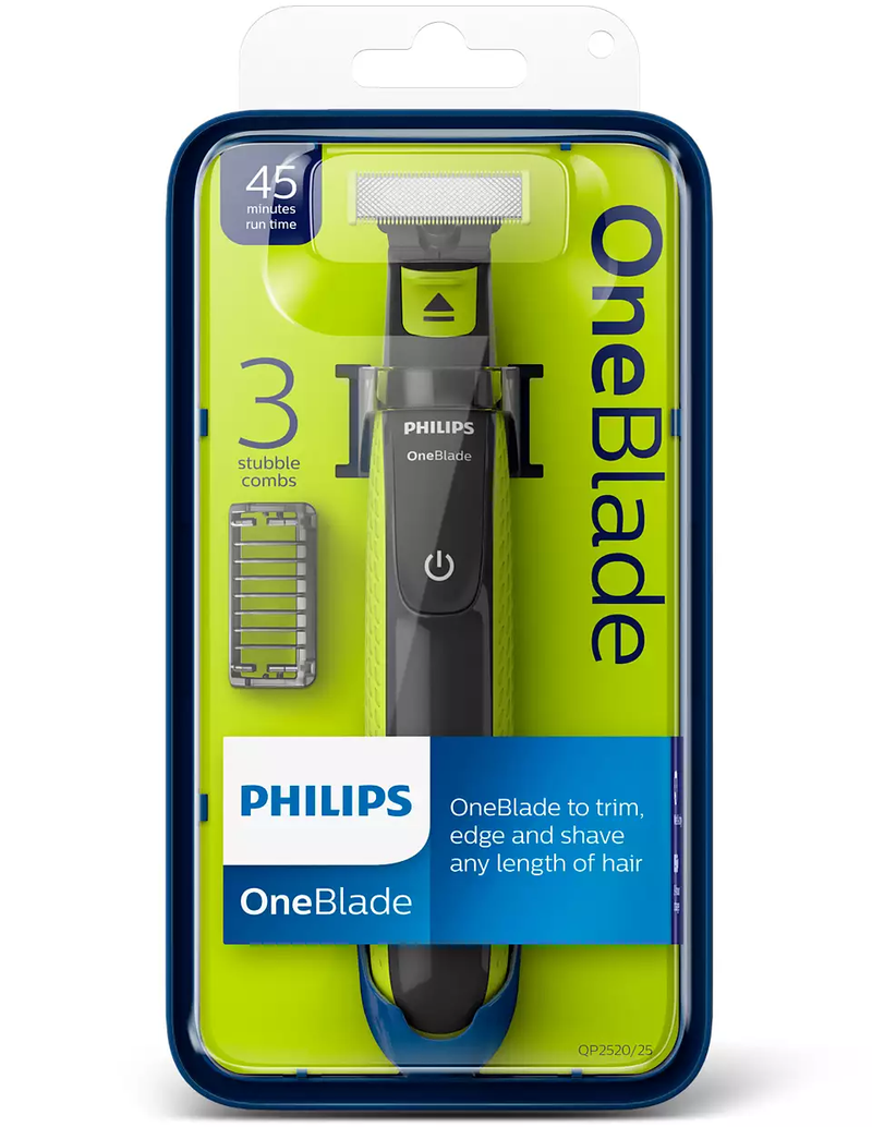 Philips OneBlade Hybrid Stubble Trimmer & Shaver with 3xLengths QP2520/25 PPC05 Philips Personal Care