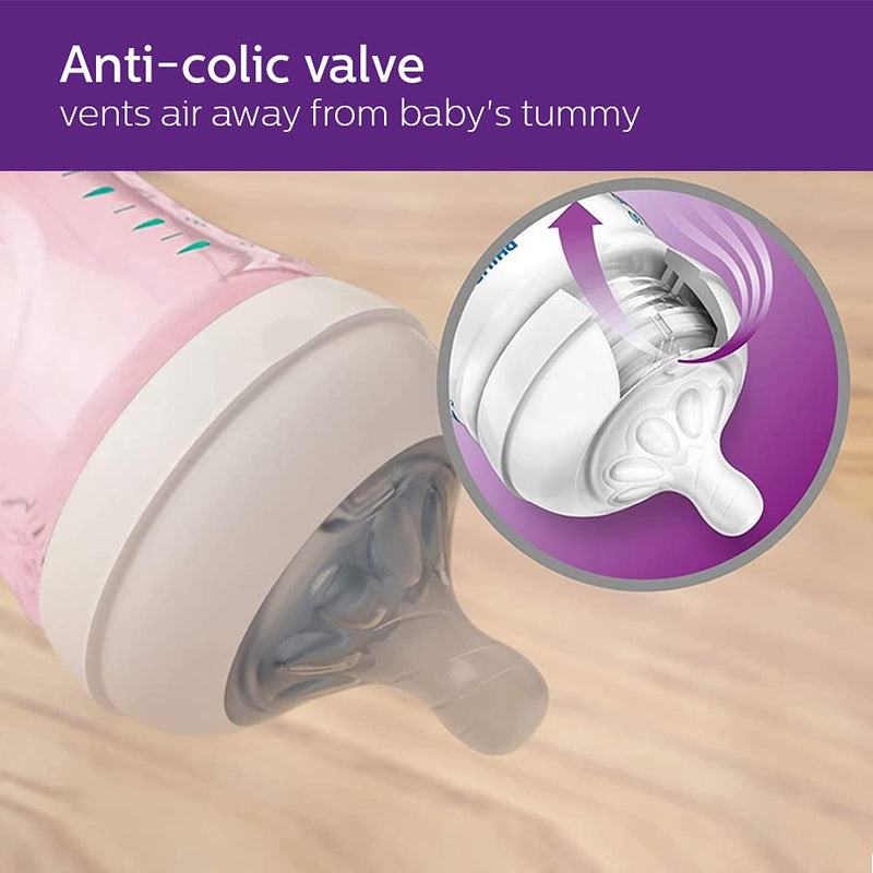 Philips Avent Natural baby bottle 260ml (Pink) 1m+ Single SCF034/10 Avent