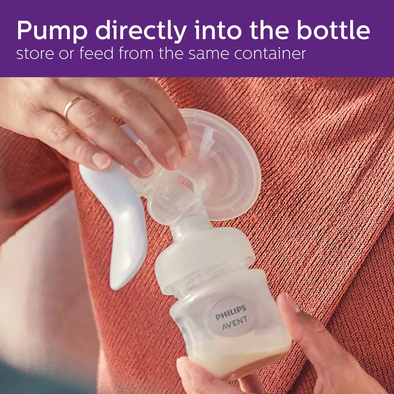 Philips Avent BPA Free Manual Breast Pump with Bottle SCF430/01 Avent