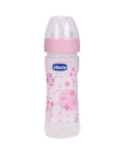 Chicco Well Being Feeding Bottle 250ML 2M+ - Pink - CHI34 Chicco