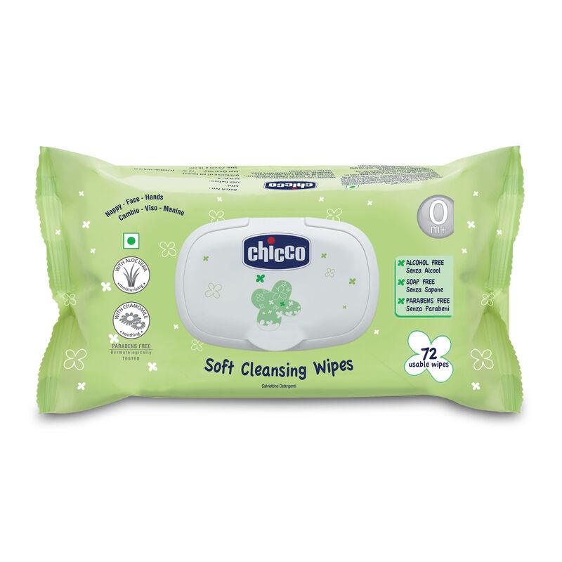 Chicco Soft Cleansing Baby Wipes Fliptop (72 pcs) 0m+ CHI16 Chicco