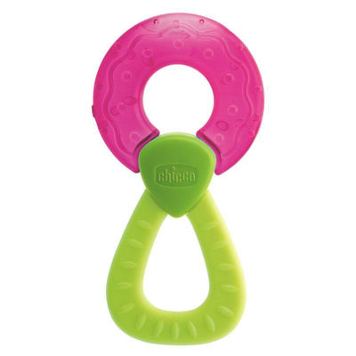 Chicco Fresh Relax Ring With Handle Teethers (Pink/Green) 4m+ CHI21 Chicco