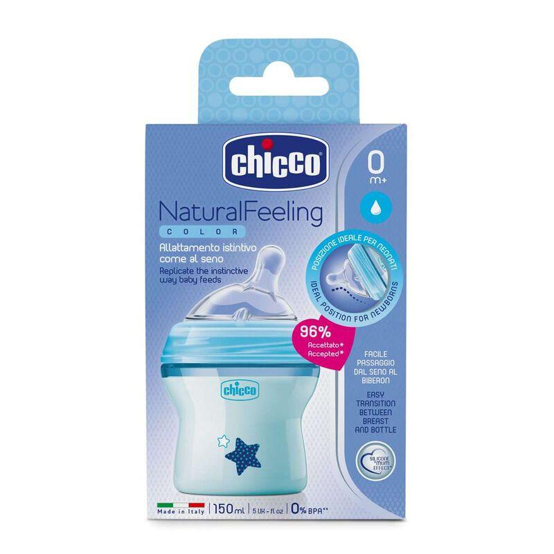 Chicco Naturalfeeling Feeding Bottle 150ml Blue 0m+ CHI43 Chicco
