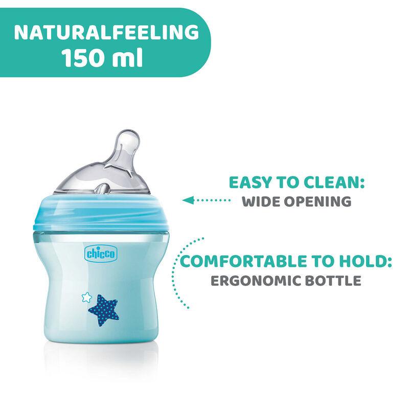 Chicco Naturalfeeling Feeding Bottle 150ml Blue 0m+ CHI43 Chicco